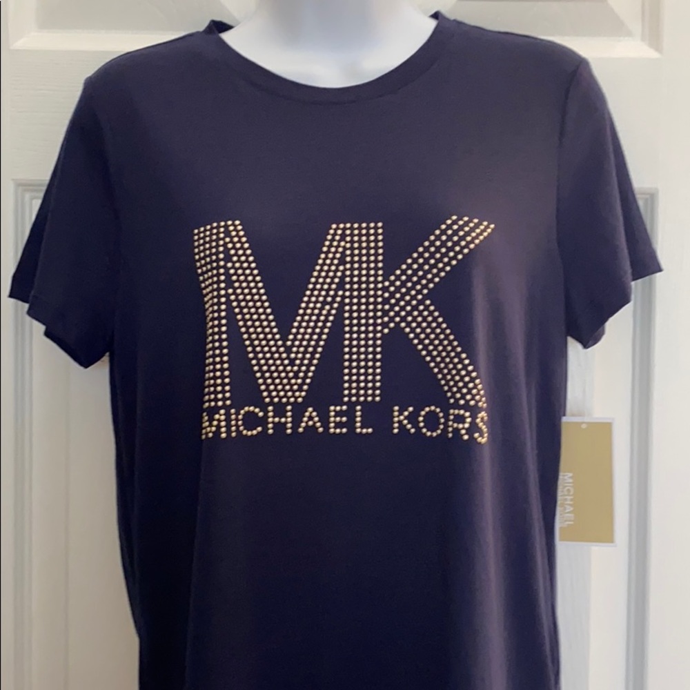 NEW STYLE! MICHAELS KORS WOMENS T-SHIRT MK LOGO